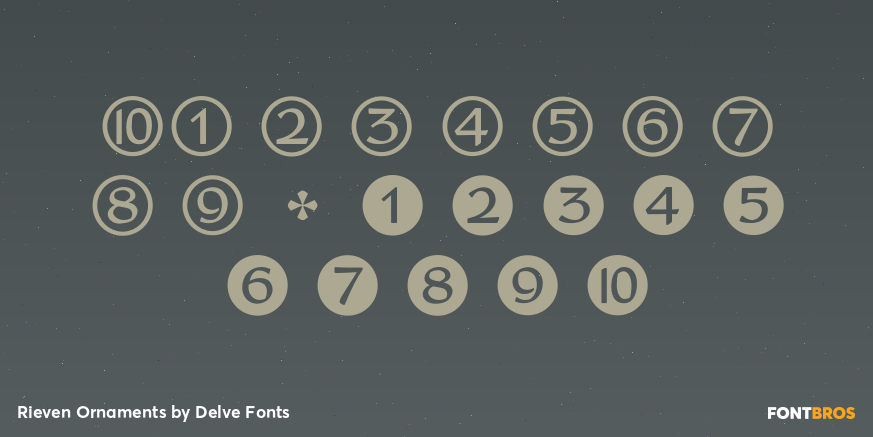Rieven Ornaments Font Poster #4