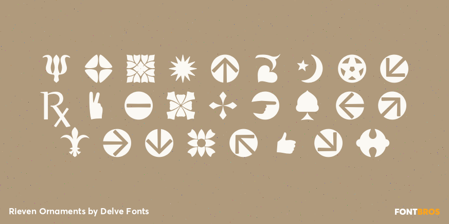 Rieven Ornaments Font Poster #2