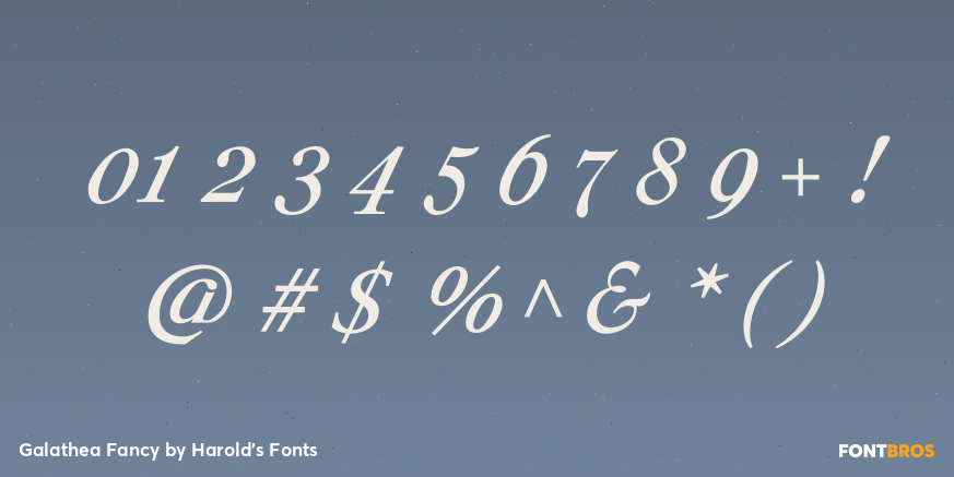 Galathea Fancy Font Poster #1
