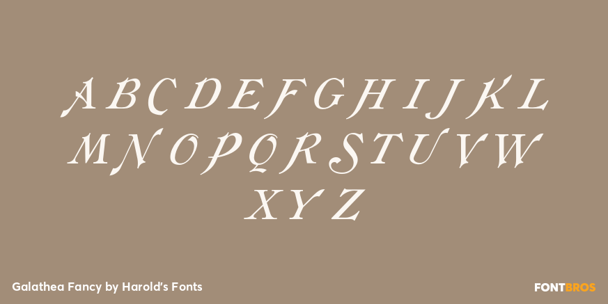 Galathea Fancy Font Poster #2