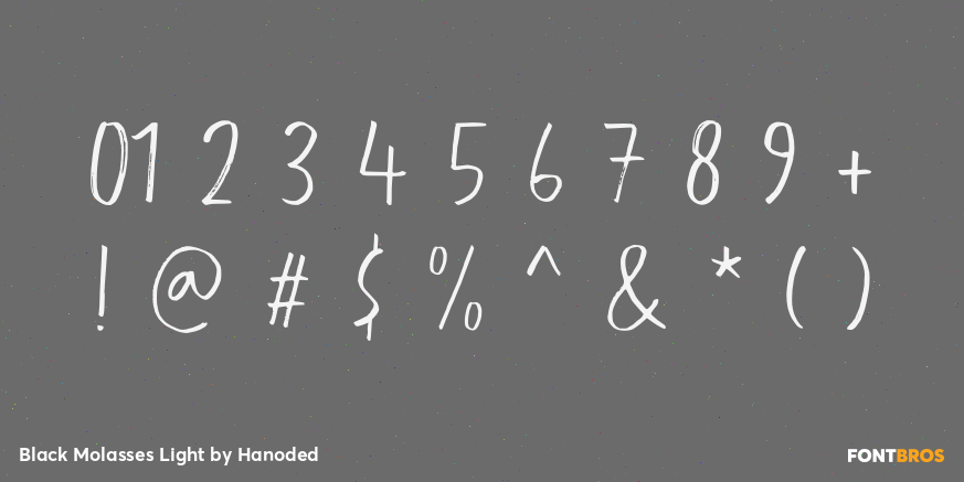 Black Molasses Light Font Poster #1