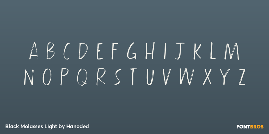 Black Molasses Light Font Poster #1