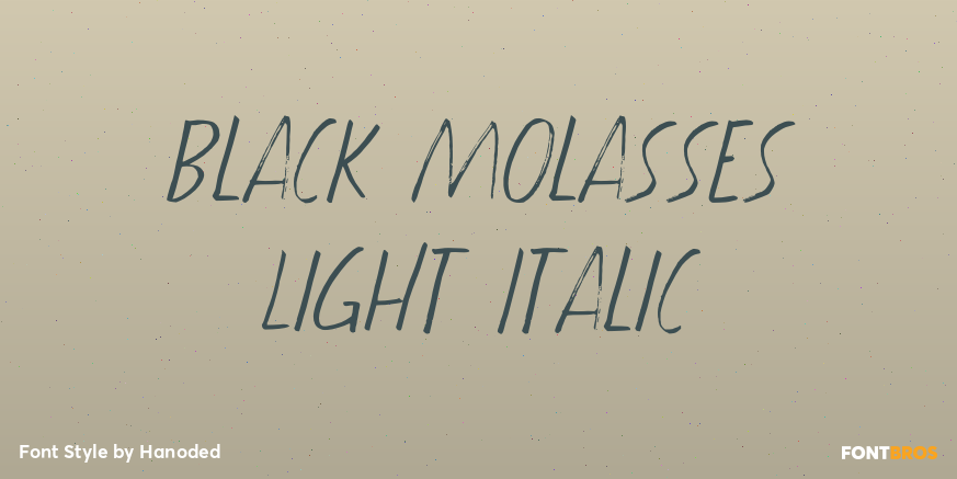 Black Molasses Light Italic Poster