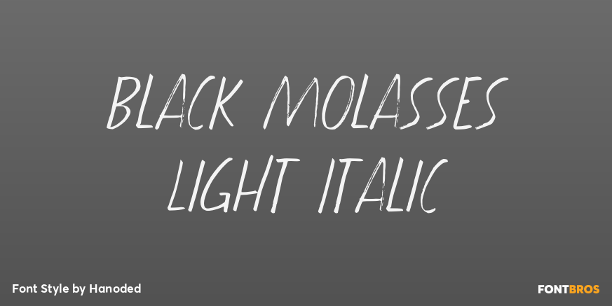Black Molasses Light Italic Poster