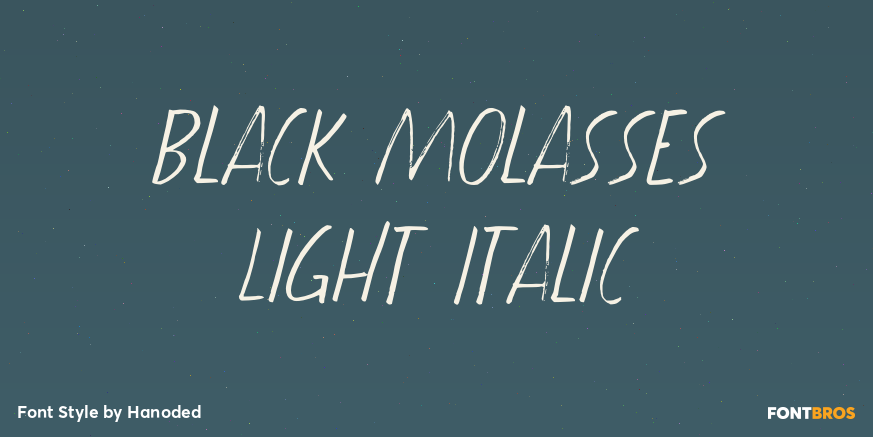 Black Molasses Light Italic Poster