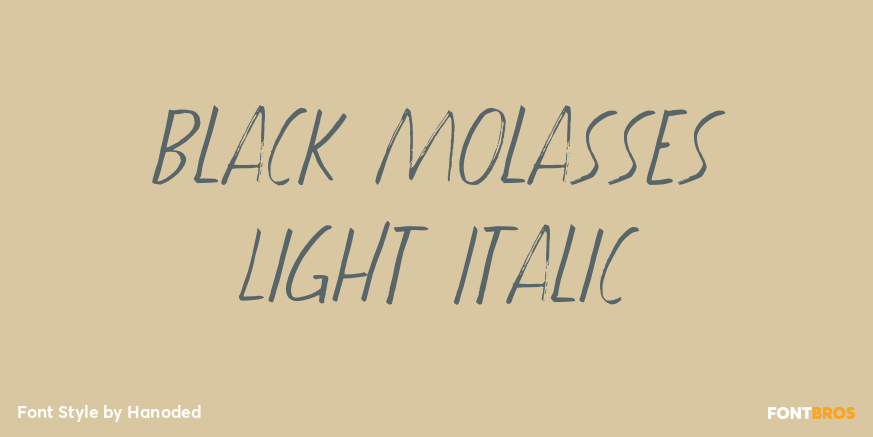 Black Molasses Light Italic Poster