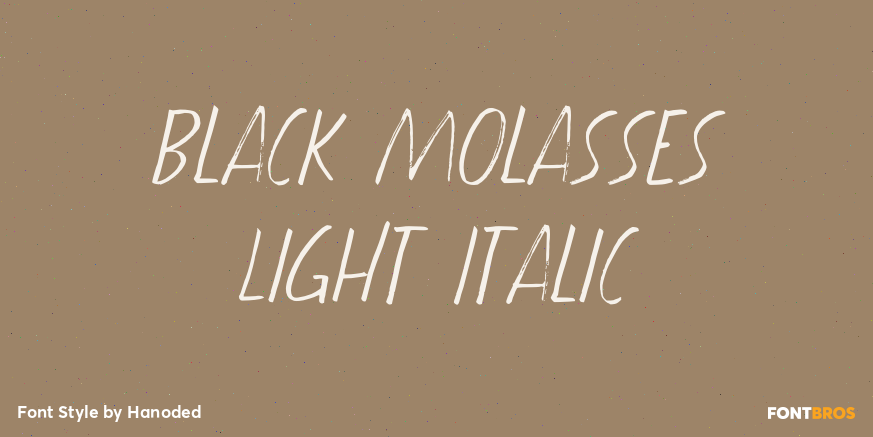 Black Molasses Light Italic Poster
