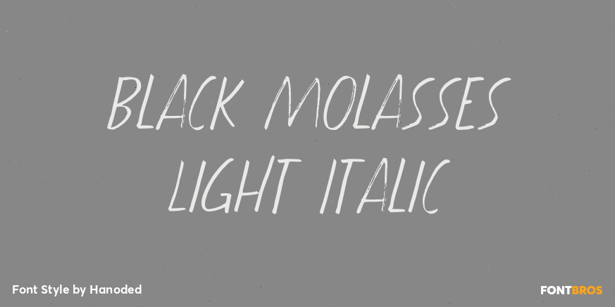 Black Molasses Light Italic Poster