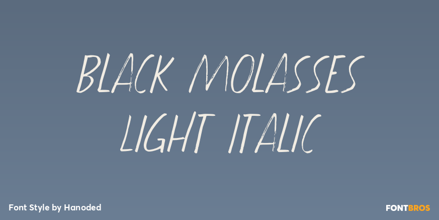 Black Molasses Light Italic Poster