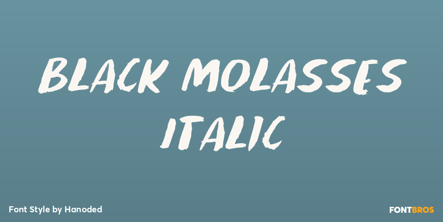 Black Molasses Italic Poster