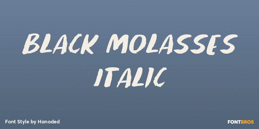 Black Molasses Italic Poster