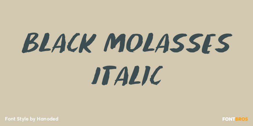 Black Molasses Italic Poster