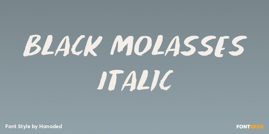 Black Molasses Italic Poster