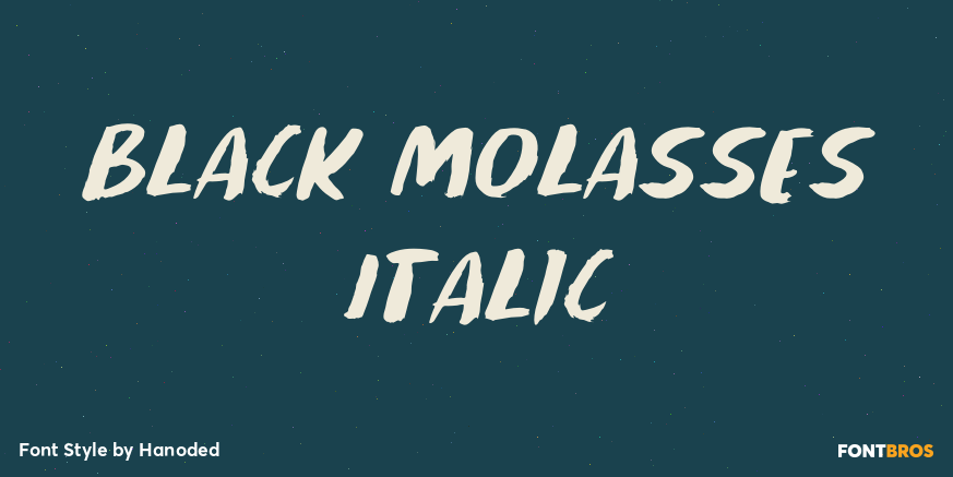 Black Molasses Italic Poster