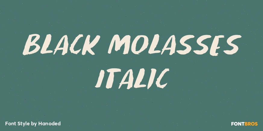 Black Molasses Italic Poster