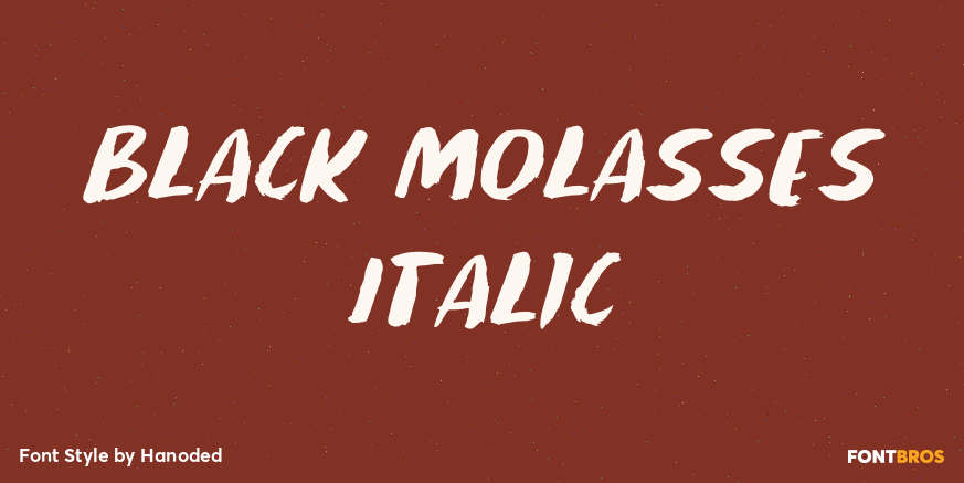 Black Molasses Italic Poster