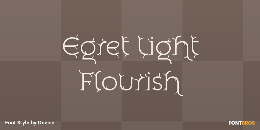 Egret Light Flourish Poster