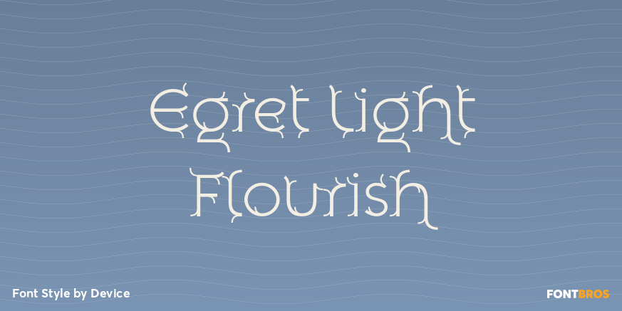 Egret Light Flourish Poster