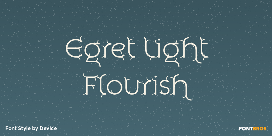 Egret Light Flourish Poster