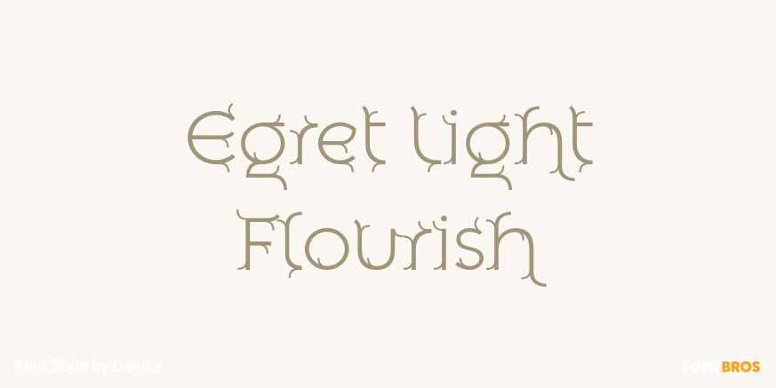 Egret Light Flourish Poster