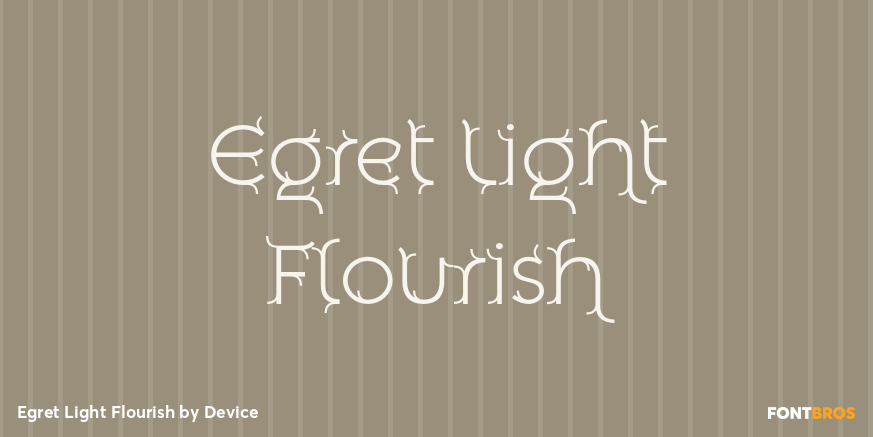 Egret Light Flourish Poster