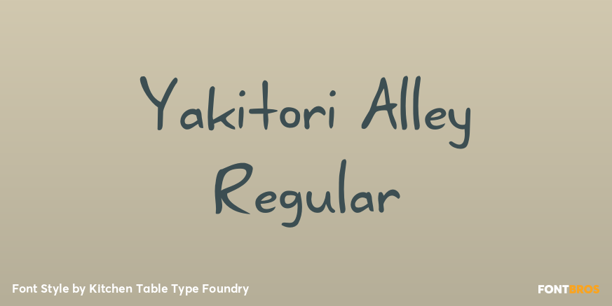 Yakitori Alley Regular Font Poster #1