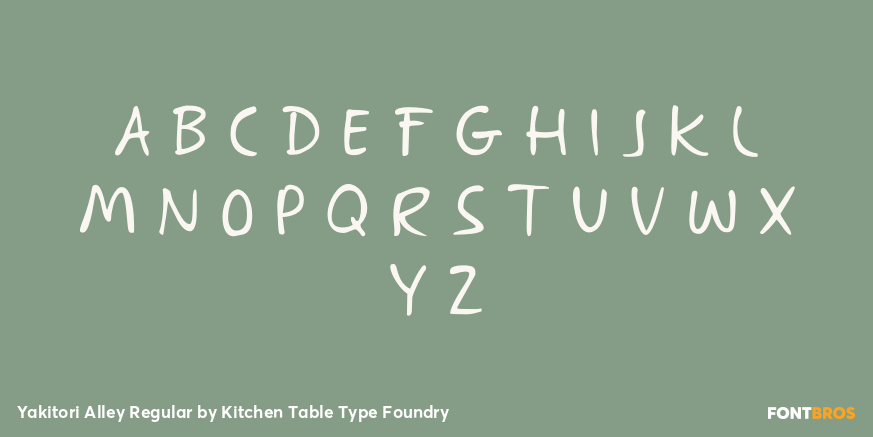 Yakitori Alley Regular Font Poster #2