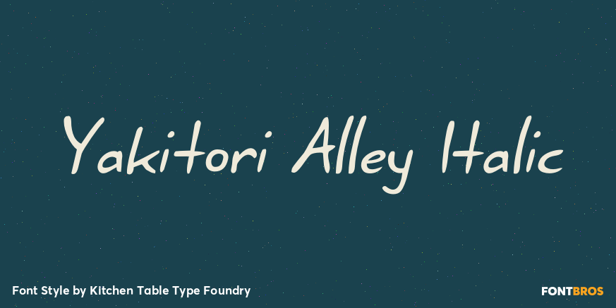 Yakitori Alley Italic Poster