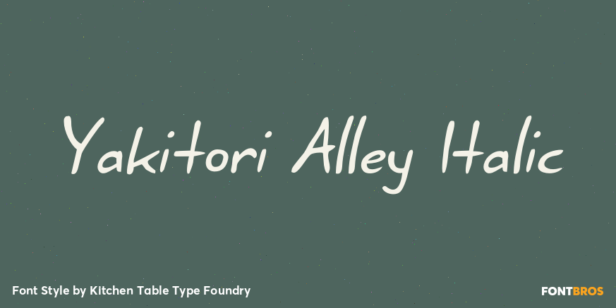 Yakitori Alley Italic Poster