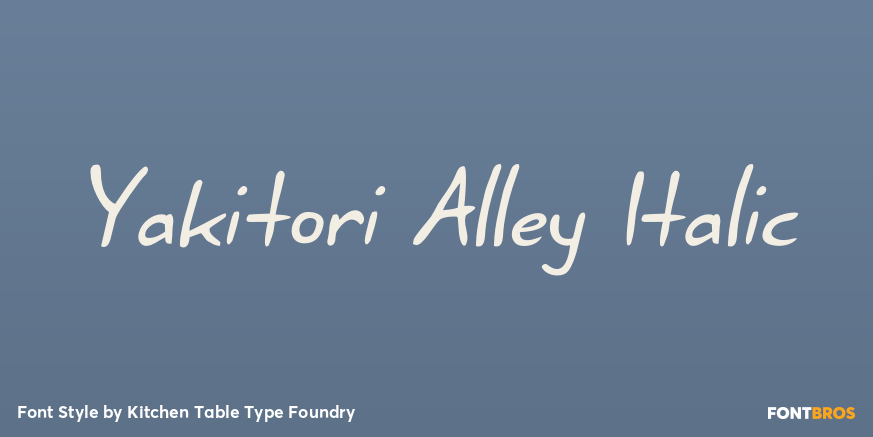 Yakitori Alley Italic Poster