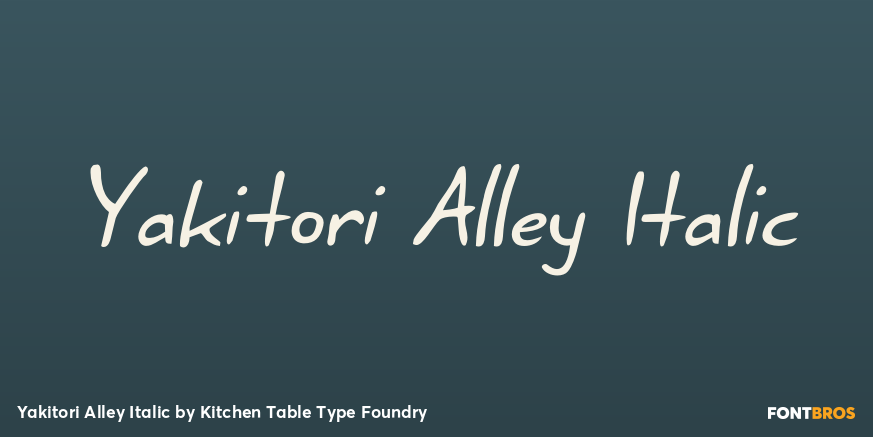 Yakitori Alley Italic Poster