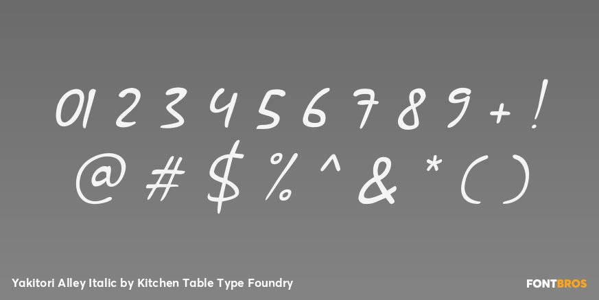 Yakitori Alley Italic Font Poster #4