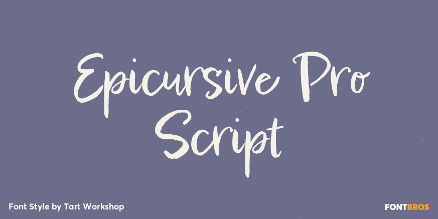 Epicursive Pro Script Poster