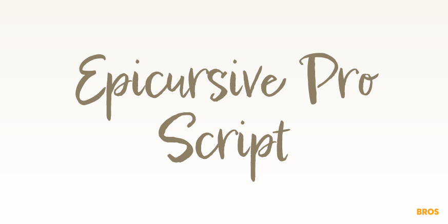 Epicursive Pro Script Poster