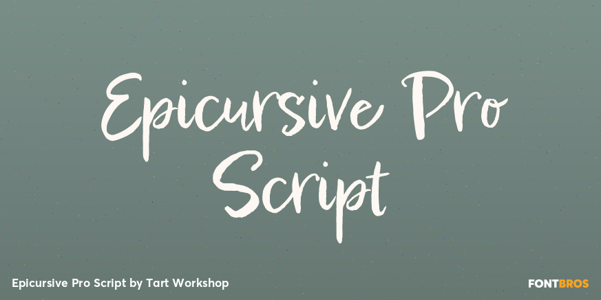Epicursive Pro Script Poster