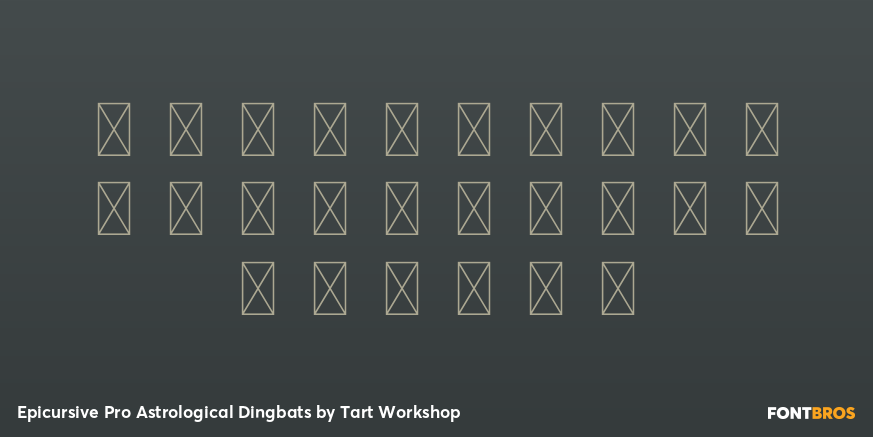 Epicursive Pro Astrological Dingbats Font Poster #2