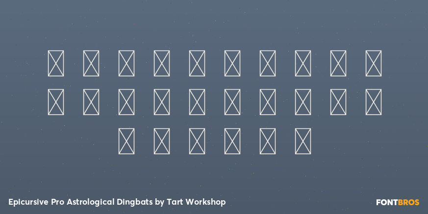 Epicursive Pro Astrological Dingbats Font Poster #1