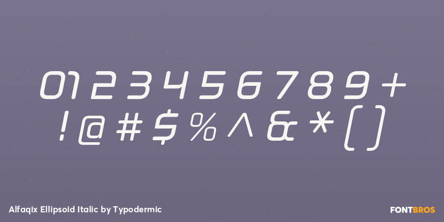Alfaqix Ellipsoid Italic Font Poster #1
