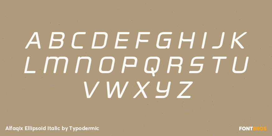 Alfaqix Ellipsoid Italic Font Poster #1