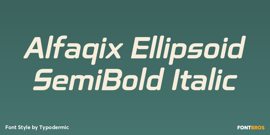 Alfaqix Ellipsoid SemiBold Italic Font Poster #1