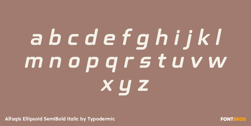 Alfaqix Ellipsoid SemiBold Italic Font Poster #1