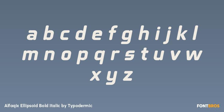 Alfaqix Ellipsoid Bold Italic Font Poster #3