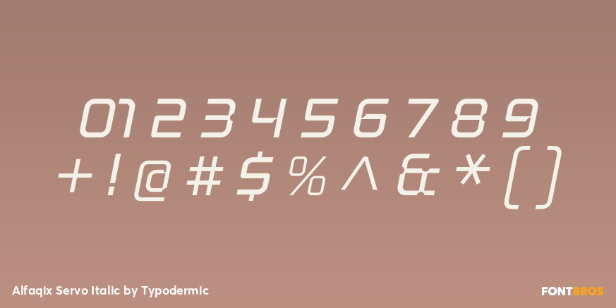 Alfaqix Servo Italic Font Poster #4
