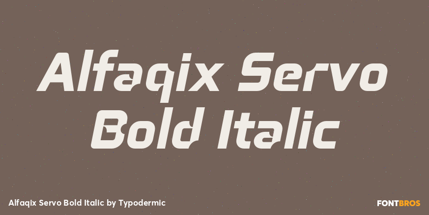 Alfaqix Servo Bold Italic Font Poster #1