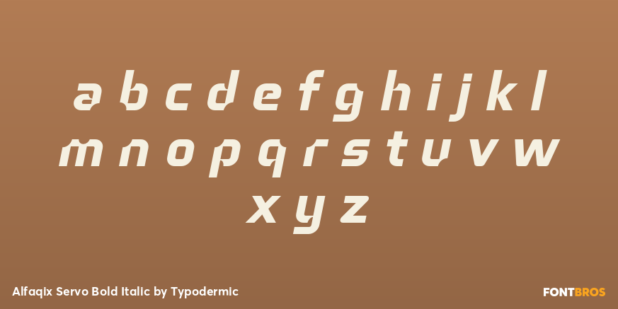 Alfaqix Servo Bold Italic Font Poster #3