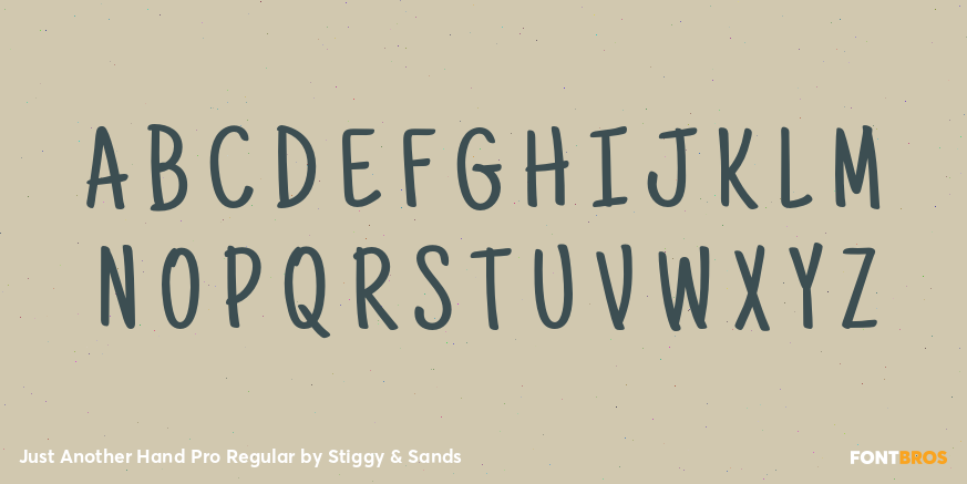 Just Another Hand Pro Regular Font Poster #2