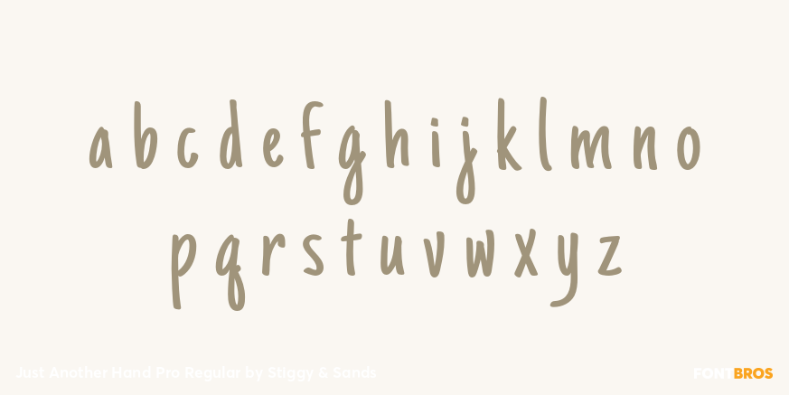Just Another Hand Pro Regular Font Poster #3