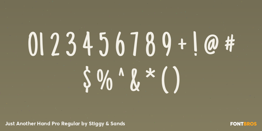 Just Another Hand Pro Regular Font Poster #4