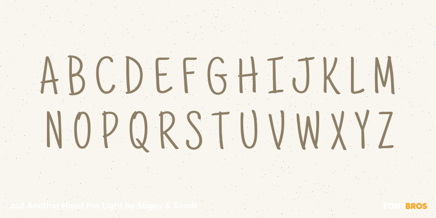 Just Another Hand Pro Light Font Poster #2