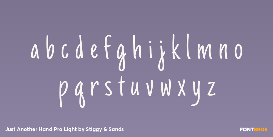 Just Another Hand Pro Light Font Poster #3